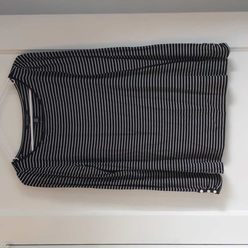 WHBM striped long sleeved shirt size M
